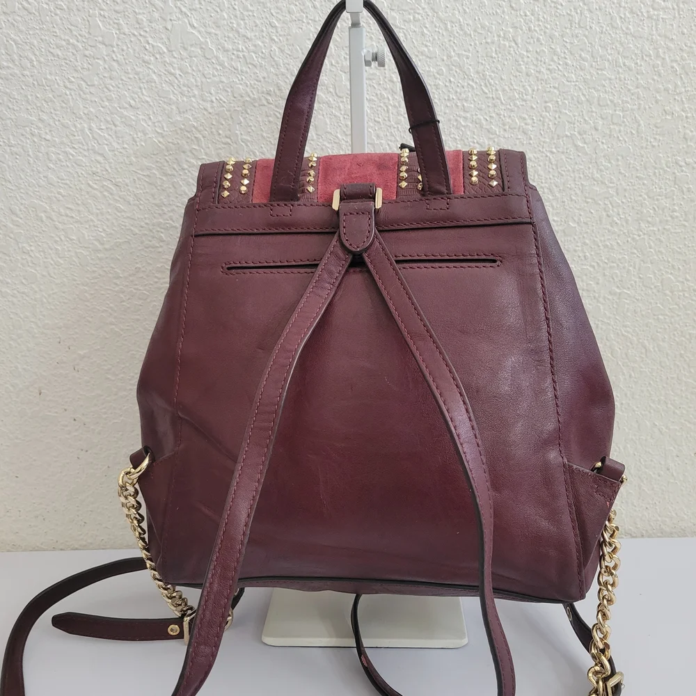 MICHAEL KORS WHITNEY LEATHER BACKPACK.